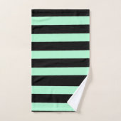 Black and Mint Green バスタオルセット (ハンドタオル)