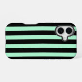 Black and Mint Green iPhone 16ケース (裏面横)