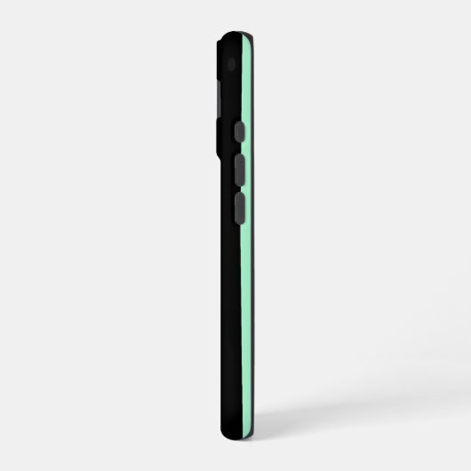 Black and Mint Green iPhone 16ケース (左側面)