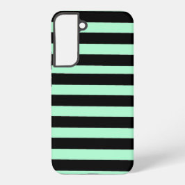 Black and Mint Green Samsung Galaxy S22+ケース