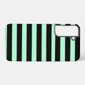 Black and Mint Green Samsung Galaxyケース (裏面横)