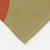 black and orang circles geometric pattern フリースブランケット (角)