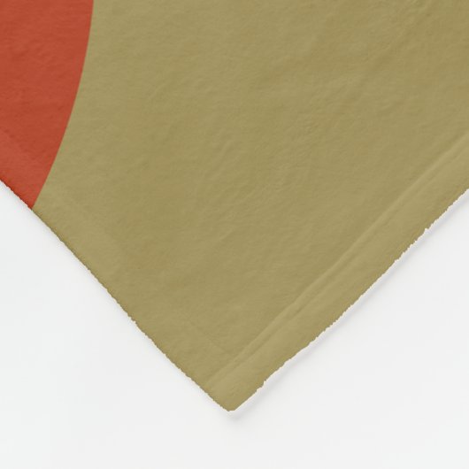 black and orang circles geometric pattern フリースブランケット (角)