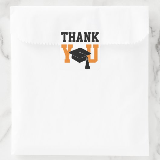 Black and Orange卒業 スクエアシール (バッグ)