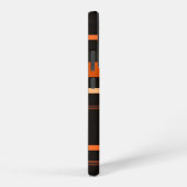 Black and Orange Bold Stripe Pattern Samsung Galaxyケース (右側面)