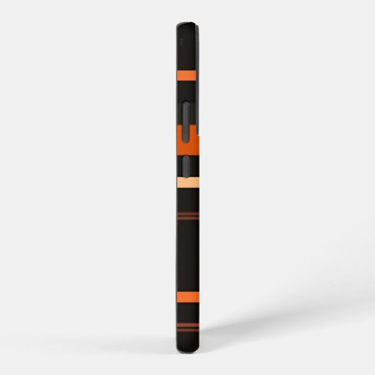 Black and Orange Bold Stripe Pattern Samsung Galaxyケース (右側面)