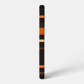 Black and Orange Bold Stripe Pattern Samsung Galaxyケース (左側面)
