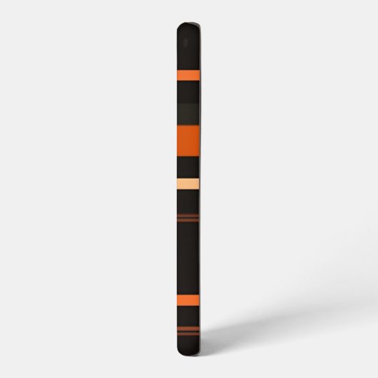 Black and Orange Bold Stripe Pattern Samsung Galaxyケース (左側面)