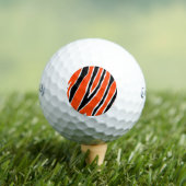 Black and Orange Tiger Strip Design ゴルフボール (インサイチュ 木)