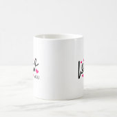 Black and Pinkであなたを愛する コーヒーマグカップ (中央)