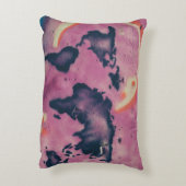 Black and pink abstract art アクセントクッション (裏面(縦))