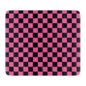 Black and pink checkerboard pattern カッティングボード (正面)