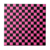 Black and pink checkerboard pattern タイル (正面)