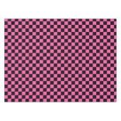 Black and pink checkerboard pattern テーブルクロス (正面(横))