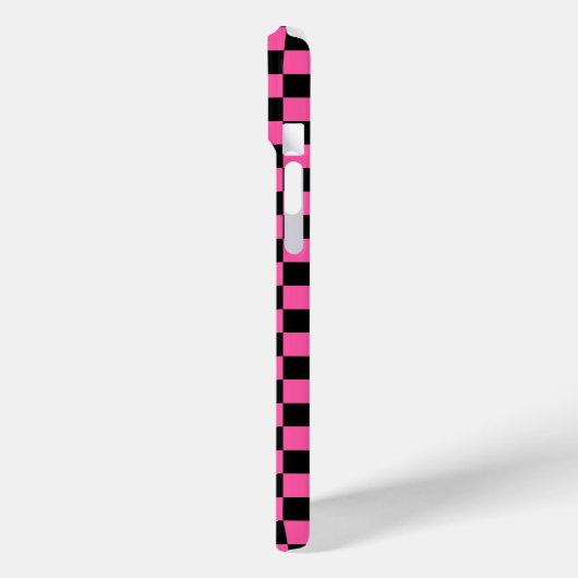 Black and pink checkerboard pattern Case-Mate iPhoneケース (裏面 / 左)