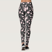 Black and Pink  Design Leggings レギンス (裏面)