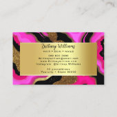 Black and pink Gold Agate 名刺 (裏面)