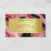 Black and pink Gold Agate 名刺 (裏面)