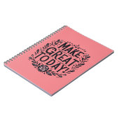 Black and Pink Make Todayノートブ素晴らしック ノートブック (左側)