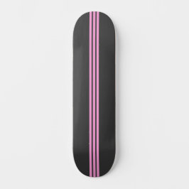 Black and Pink Striped Skate Deck スケートボード