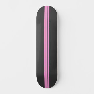 Black and Pink Striped Skate Deck スケートボード