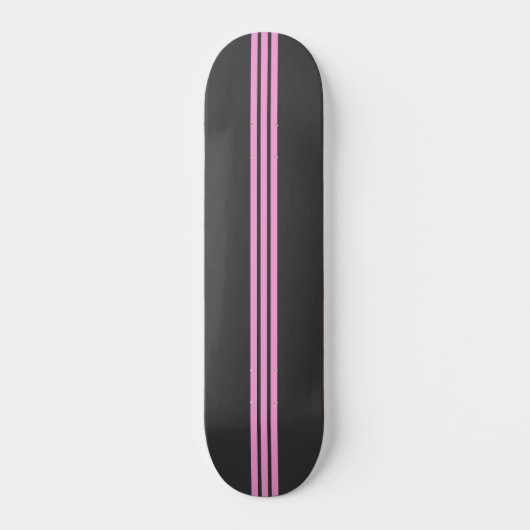 Black and Pink Striped Skate Deck スケートボード (正面)