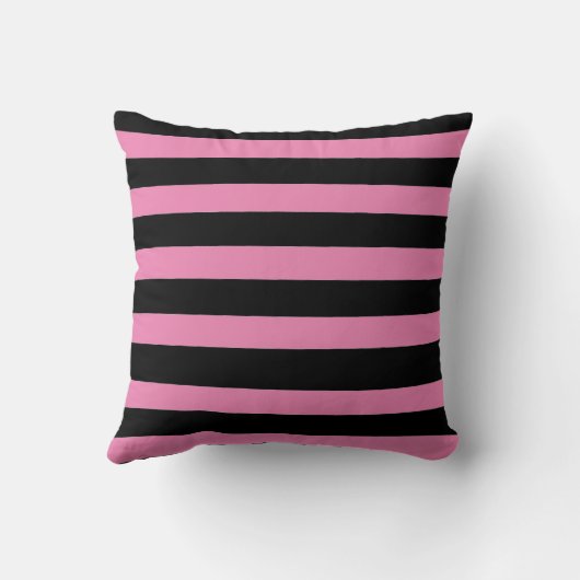 Black and Pink Stripes クッション (裏面)