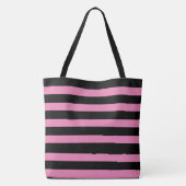 Black and Pink Stripes トートバッグ (裏面)