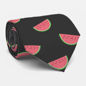 Black and Pink Watermelon Pattern Summer ネクタイ (ロール)