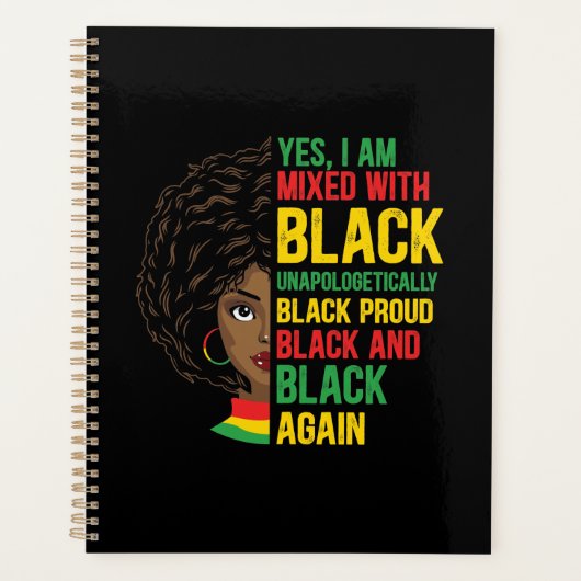 Black and Proud | Unapologetic | Black Queen プランナー手帳 (正面)