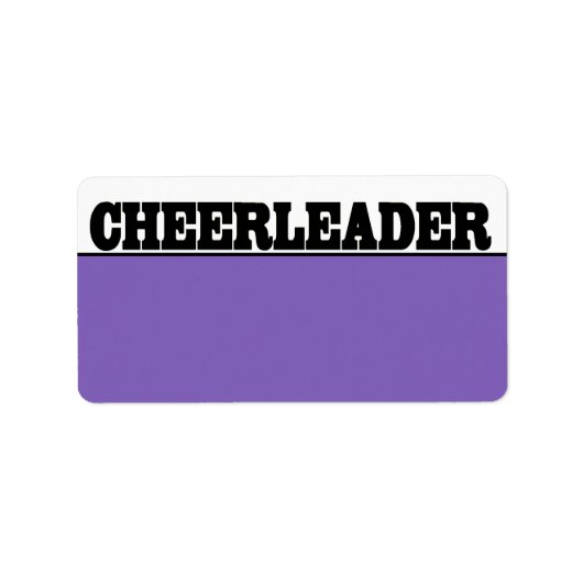 Black and Purple Cheerleader Nameスタンプ ラベル (正面)