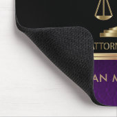 Black and Purple Leather Law Firm Designs マウスパッド (コーナー)