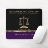Black and Purple Leather Law Firm Designs マウスパッド (マウス)