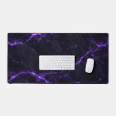 Black and Purple Marble Mouse Pad デスクマット (キーボード&マウス)