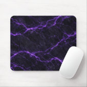 Black and Purple Marble Mouse Pad マウスパッド (マウス)