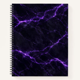 Black and Purple Marble Spiral Notebook ノートブック