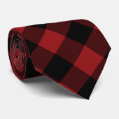 Black and Red Buffalo Plaid Neck Tie ネクタイ (ロール)
