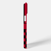 Black and Red Checkered Striped Personalized Case Case-Mate iPhoneケース (裏面 / 右)
