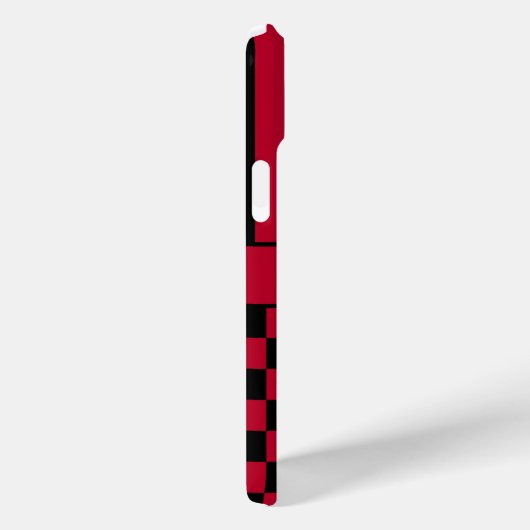 Black and Red Checkered Striped Personalized Case Case-Mate iPhoneケース (裏面 / 右)