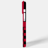 Black and Red Checkered Striped Personalized Case-Mate iPhoneケース (裏面 / 左)
