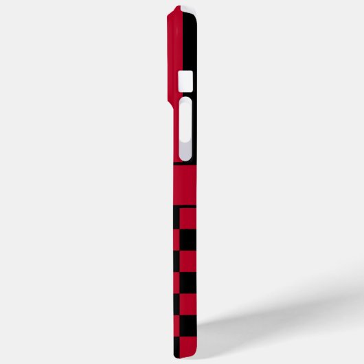 Black and Red Checkered Striped Personalized Case-Mate iPhoneケース (裏面 / 左)