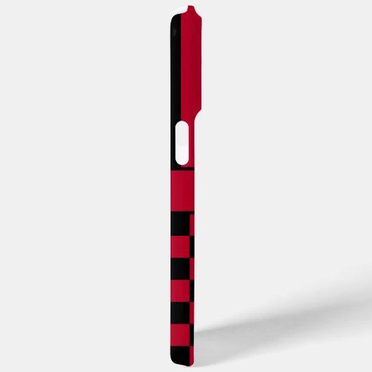 Black and Red Checkered Striped Personalized Case-Mate iPhoneケース (裏面 / 右)