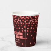 Black and Red Confetti Cheers To Paper Cups 紙コップ (右)