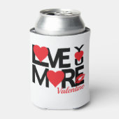 Black and Red Love You More 缶クーラー (缶正面)