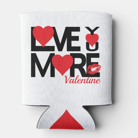 Black and Red Love You More 缶クーラー (裏面)