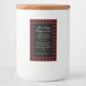 Black and Red Plaid Simmer Pot Kit Label フードラベル (正面)