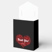 Black and Red Rosesハート結婚の感謝 フェイバーボックス (オープン)