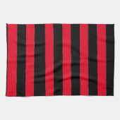 Black and Red Stripes キッチンタオル (横)