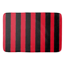 Black and Red Stripes バスマット