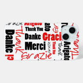 Black and Red Thank You Word Cloud Case-Mate iPhoneケース (裏面 (横))